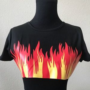 Flame crop top